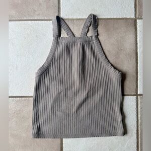 Me to We Mauve Ribbed Tank Top - Size: Medium